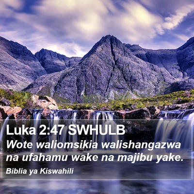 Luka 2:47 SWHULB Bible Verse Image
