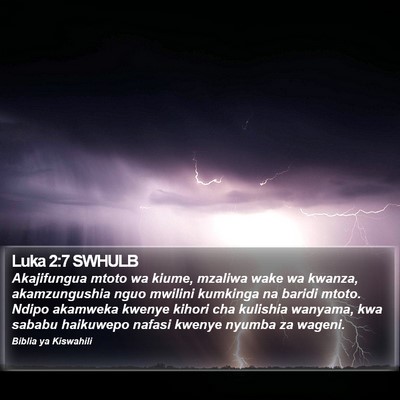 Luka 2:7 SWHULB Bible Verse Image