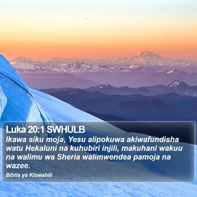 Luka 20:1 SWHULB Bible Verse Image