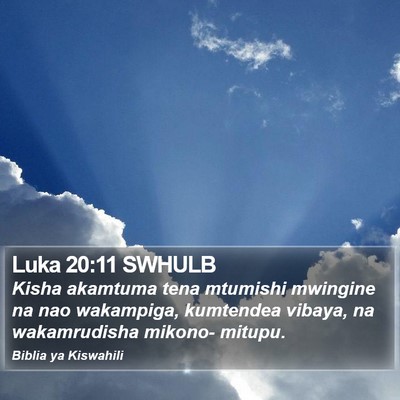 Luka 20:11 SWHULB Bible Verse Image