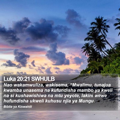 Luka 20:21 SWHULB Bible Verse Image