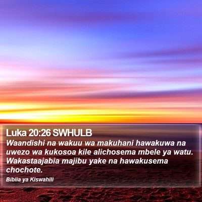 Luka 20:26 SWHULB Bible Verse Image