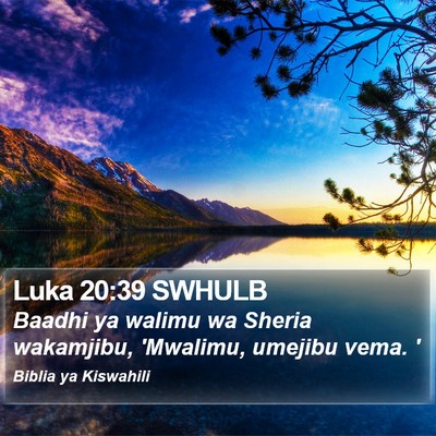 Luka 20:39 SWHULB Bible Verse Image