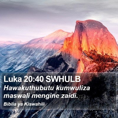 Luka 20:40 SWHULB Bible Verse Image