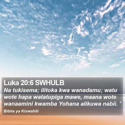 Luka 20:6 SWHULB Bible Verse Image