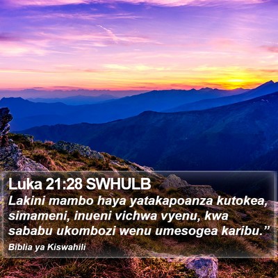 Luka 21:28 SWHULB Bible Verse Image