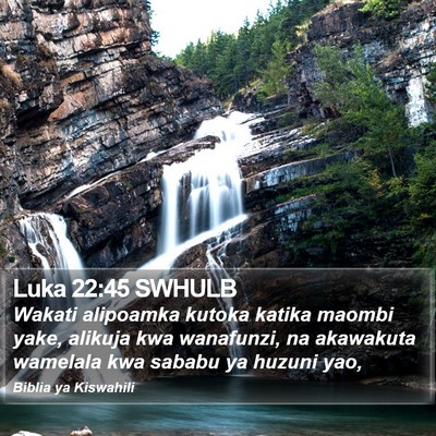Luka 22:45 SWHULB Bible Verse Image