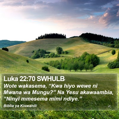 Luka 22:70 SWHULB Bible Verse Image