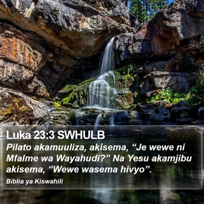 Luka 23:3 SWHULB Bible Verse Image
