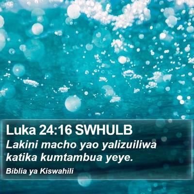 Luka 24:16 SWHULB Bible Verse Image