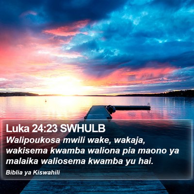 Luka 24:23 SWHULB Bible Verse Image