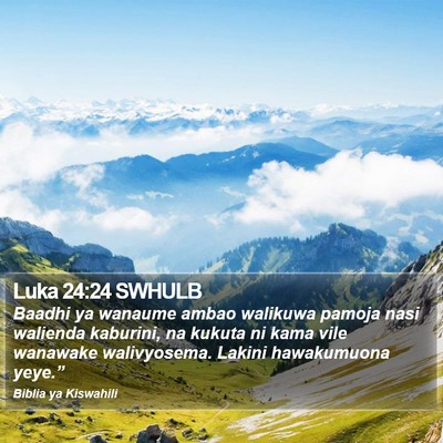 Luka 24:24 SWHULB Bible Verse Image