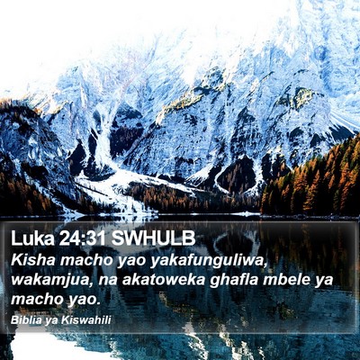 Luka 24:31 SWHULB Bible Verse Image