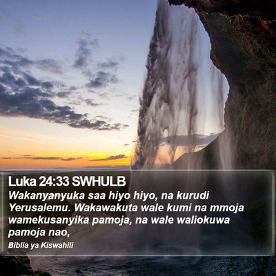 Luka 24:33 SWHULB Bible Verse Image