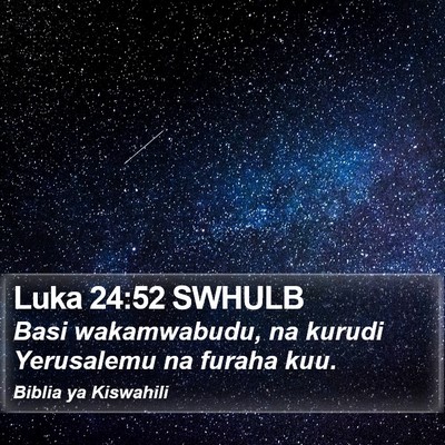Luka 24:52 SWHULB Bible Verse Image