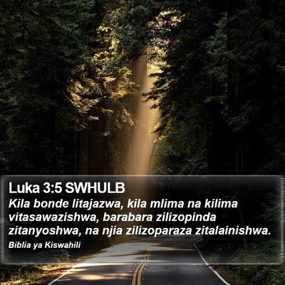 Luka 3:5 SWHULB Bible Verse Image