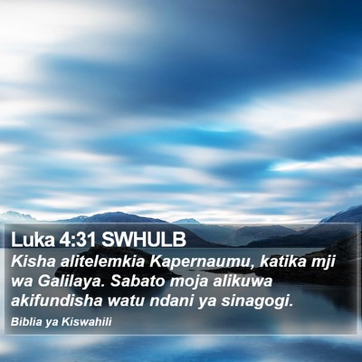 Luka 4:31 SWHULB Bible Verse Image