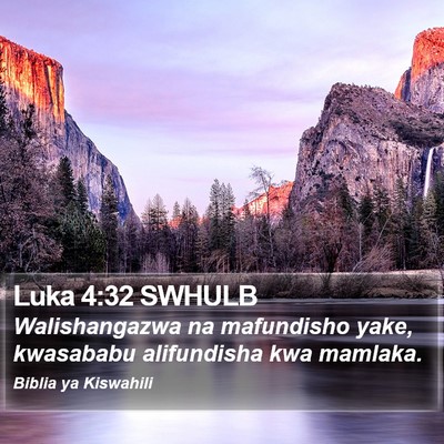 Luka 4:32 SWHULB Bible Verse Image