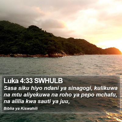 Luka 4:33 SWHULB Bible Verse Image