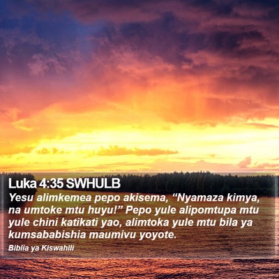 Luka 4:35 SWHULB Bible Verse Image