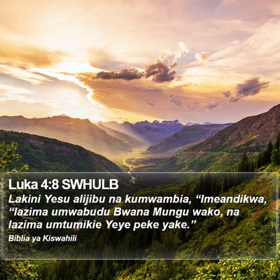 Luka 4:8 SWHULB Bible Verse Image
