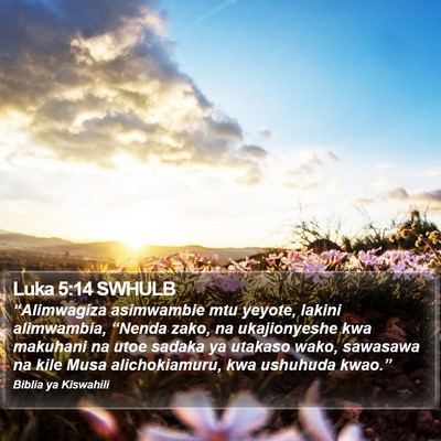 Luka 5:14 SWHULB Bible Verse Image