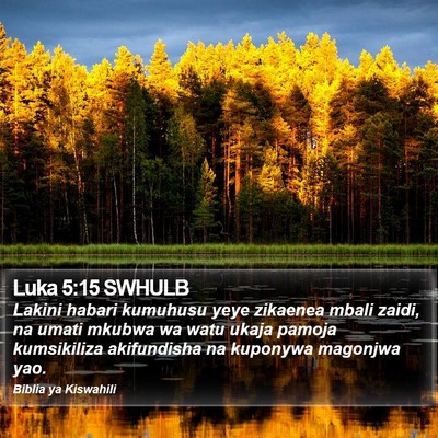 Luka 5:15 SWHULB Bible Verse Image