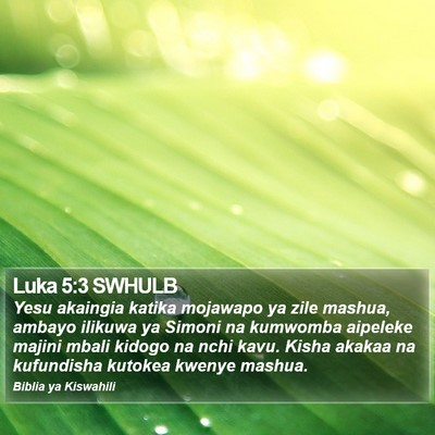 Luka 5:3 SWHULB Bible Verse Image