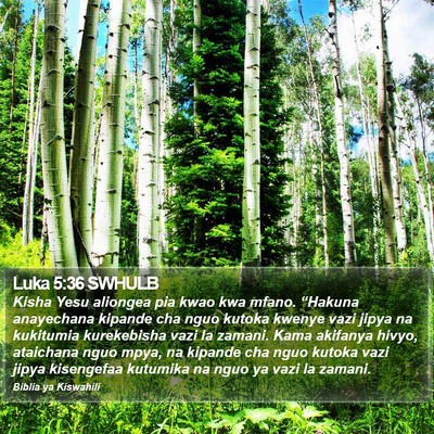 Luka 5:36 SWHULB Bible Verse Image