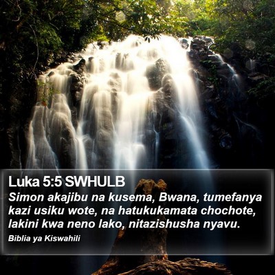 Luka 5:5 SWHULB Bible Verse Image