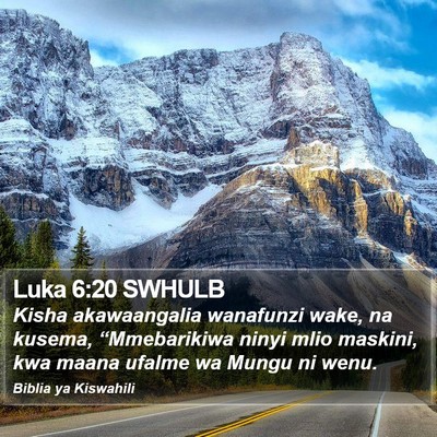 Luka 6:20 SWHULB Bible Verse Image