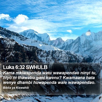 Luka 6:32 SWHULB Bible Verse Image