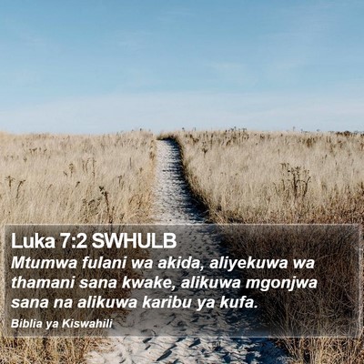 Luka 7:2 SWHULB Bible Verse Image