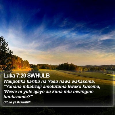 Luka 7:20 SWHULB Bible Verse Image