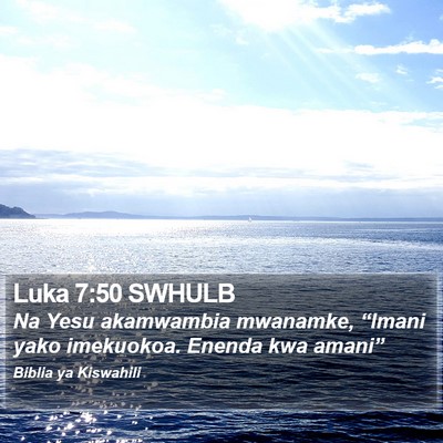 Luka 7:50 SWHULB Bible Verse Image