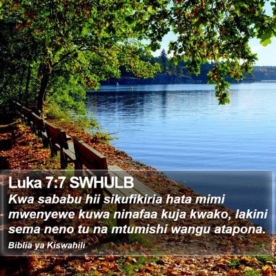 Luka 7:7 SWHULB Bible Verse Image