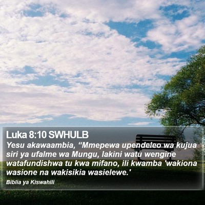 Luka 8:10 SWHULB Bible Verse Image