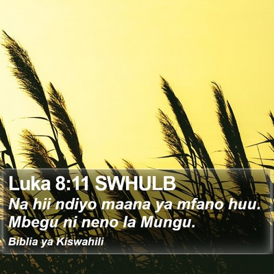 Luka 8:11 SWHULB Bible Verse Image