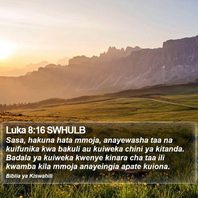Luka 8:16 SWHULB Bible Verse Image