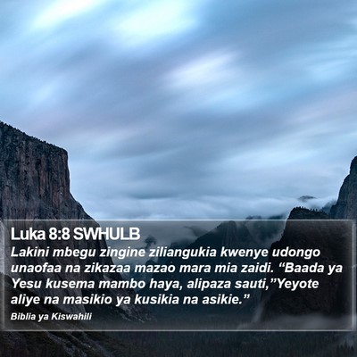 Luka 8:8 SWHULB Bible Verse Image