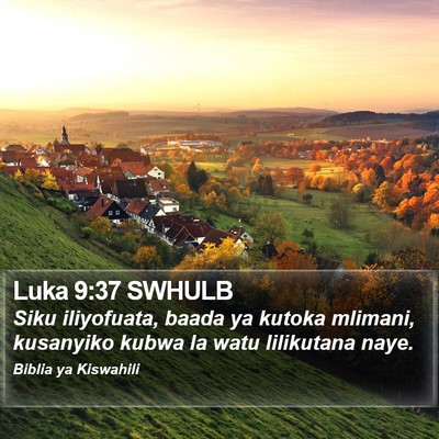 Luka 9:37 SWHULB Bible Verse Image