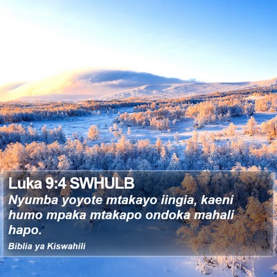 Luka 9:4 SWHULB Bible Verse Image