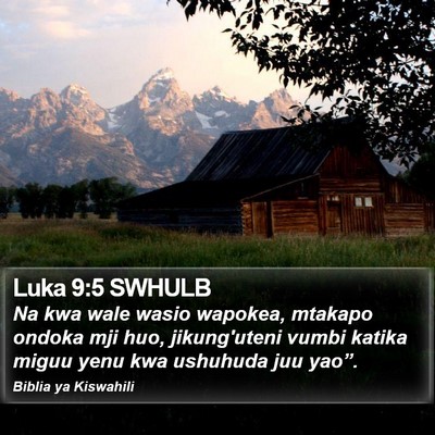 Luka 9:5 SWHULB Bible Verse Image