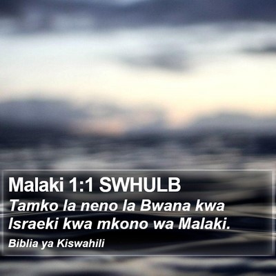Malaki 1:1 SWHULB Bible Verse Image