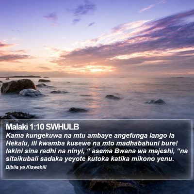 Malaki 1:10 SWHULB Bible Verse Image