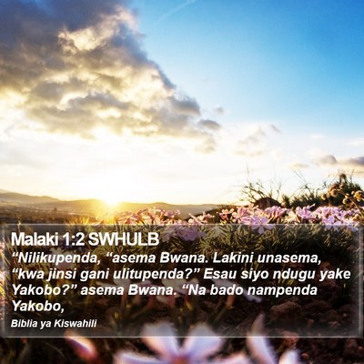 Malaki 1:2 SWHULB Bible Verse Image