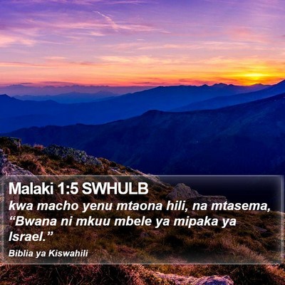 Malaki 1:5 SWHULB Bible Verse Image