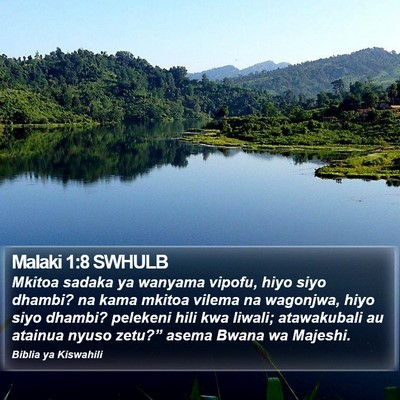 Malaki 1:8 SWHULB Bible Verse Image