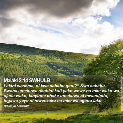 Malaki 2:14 SWHULB Bible Verse Image