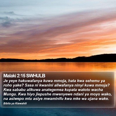 Malaki 2:15 SWHULB Bible Verse Image